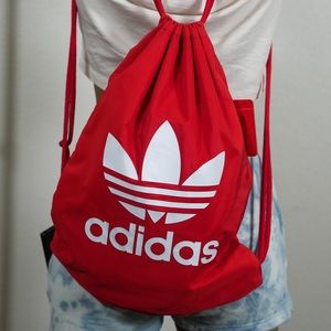 Red Adidas Originals Drawstring Backpack